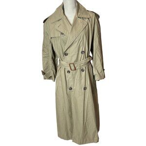 Ralph Lauren Womens Double-Breasted Trench Coat Beige Size 10